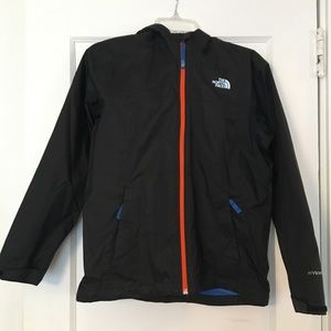 The North Face Black and Orange Kids Raincoat